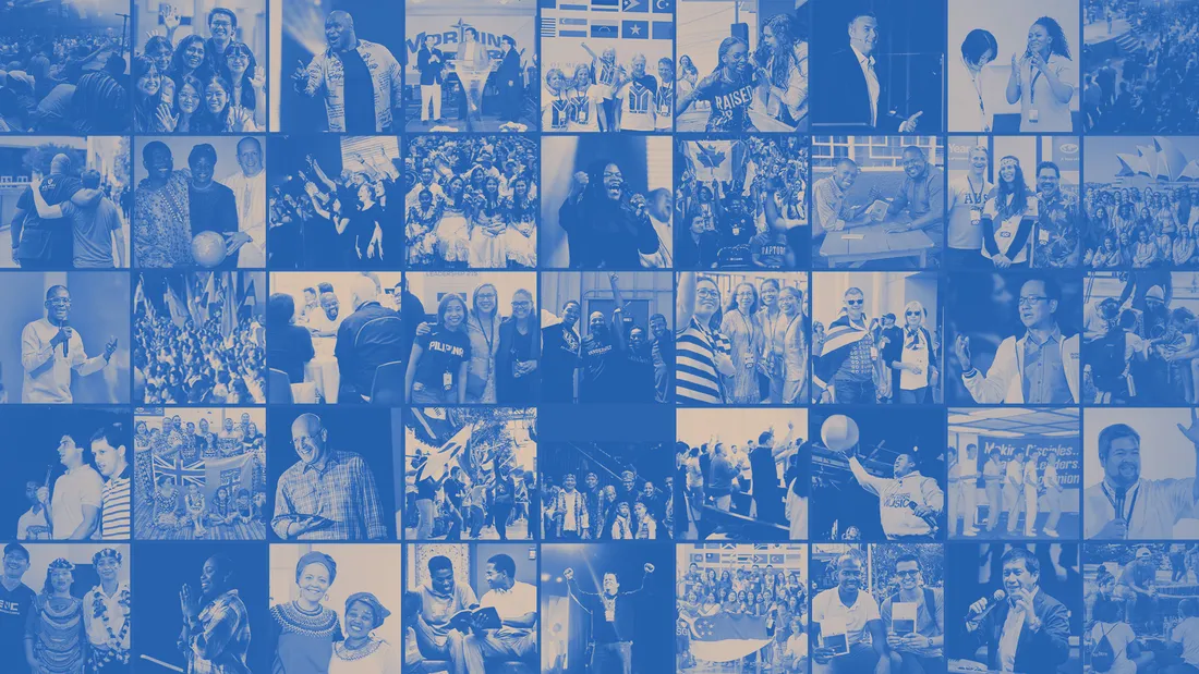 A mosaic of Every Nation church and campus ministry gatherings from around the world
